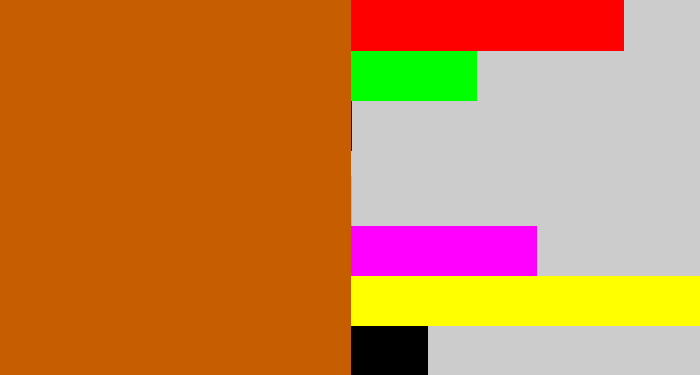Hex color #c65d00 - orange brown