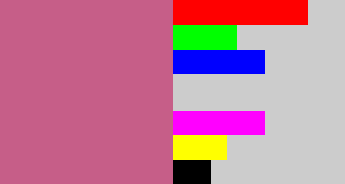 Hex color #c65e88 - pinkish