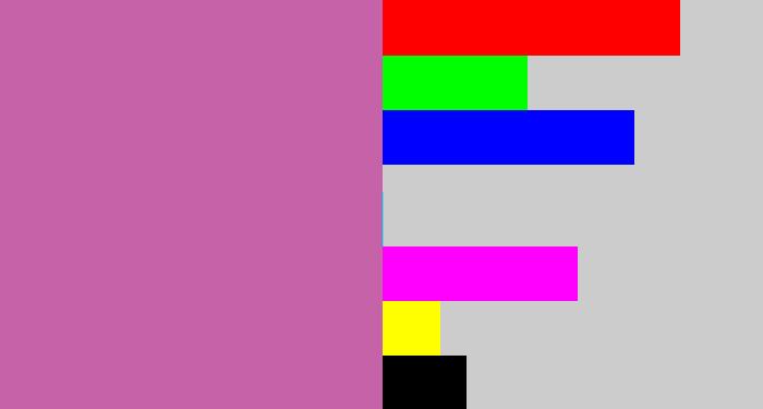 Hex color #c662a8 - purplish pink