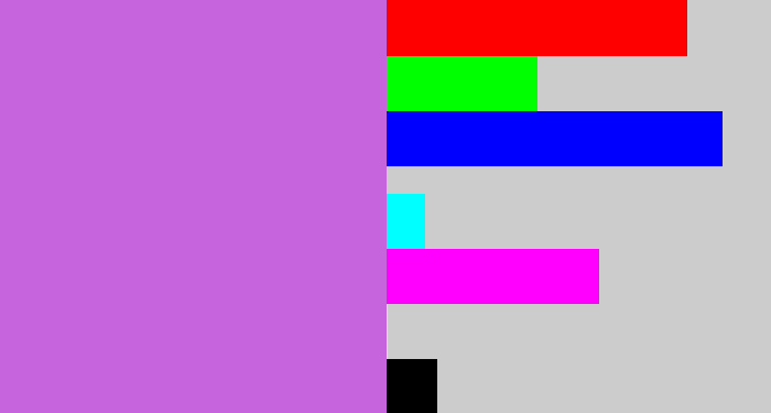 Hex color #c664dd - orchid
