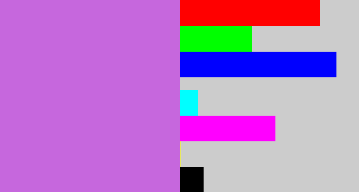 Hex color #c667dd - orchid