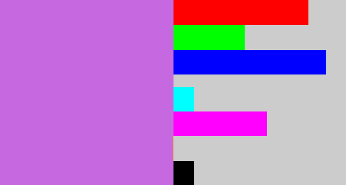 Hex color #c668e0 - light purple