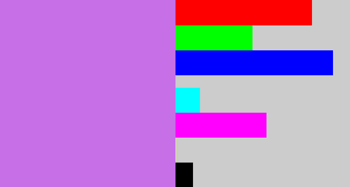 Hex color #c66fe6 - light purple