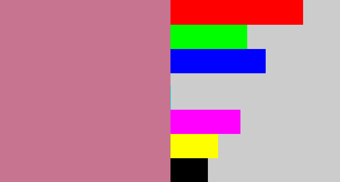 Hex color #c6748f - dusky pink