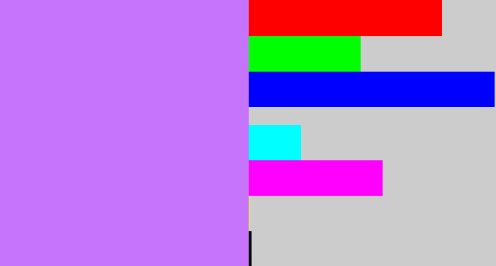 Hex color #c674fc - easter purple