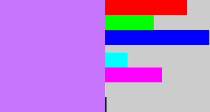 Hex color #c675fc - easter purple