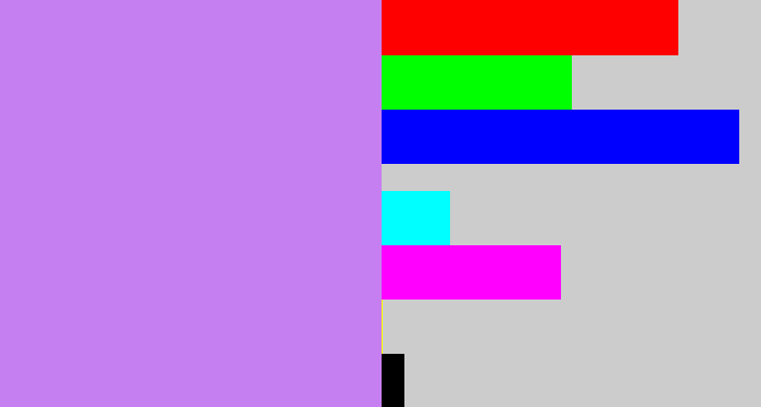 Hex color #c67ff0 - light purple