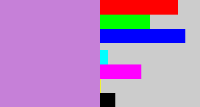 Hex color #c680d8 - pale purple