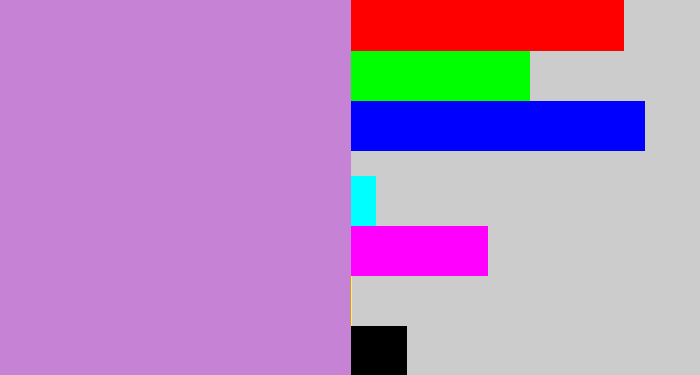 Hex color #c683d6 - pale purple