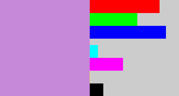 Hex color #c688d9 - pale purple