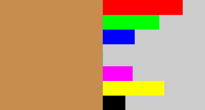 Hex color #c68d4f - camel
