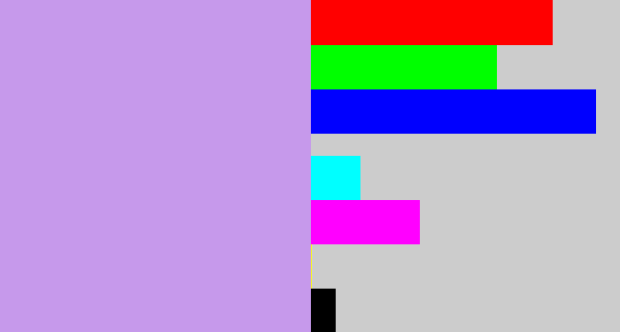 Hex color #c699eb - lavender
