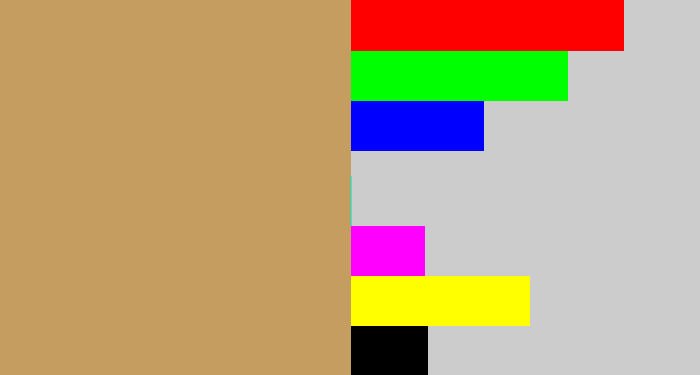Hex color #c69d61 - camel