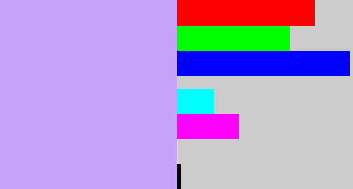 Hex color #c6a2fa - pastel purple