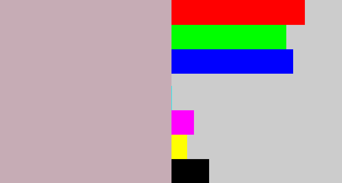 Hex color #c6acb5 - pinkish grey