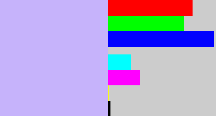 Hex color #c6b3fb - pale violet