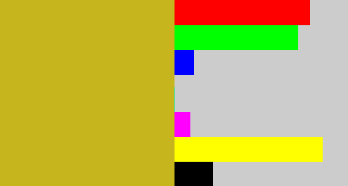 Hex color #c6b51d - puke yellow