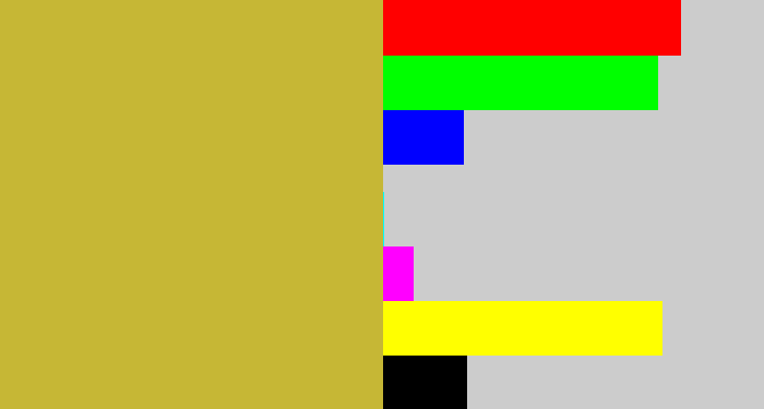 Hex color #c6b735 - puke yellow