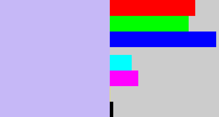 Hex color #c6b8f7 - pale violet