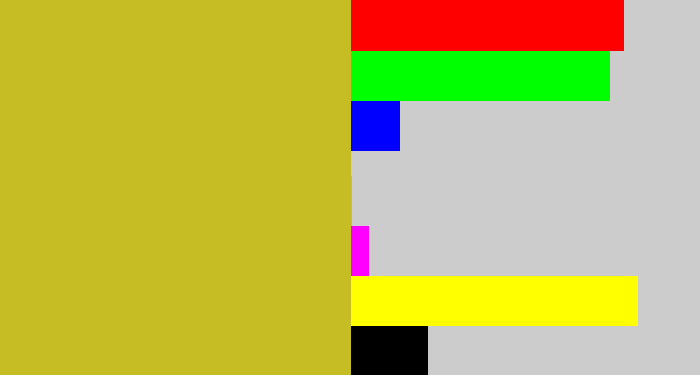 Hex color #c6bc23 - puke yellow