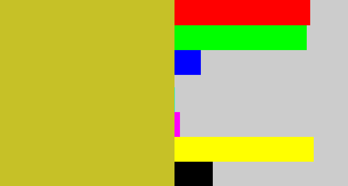 Hex color #c6c127 - puke yellow
