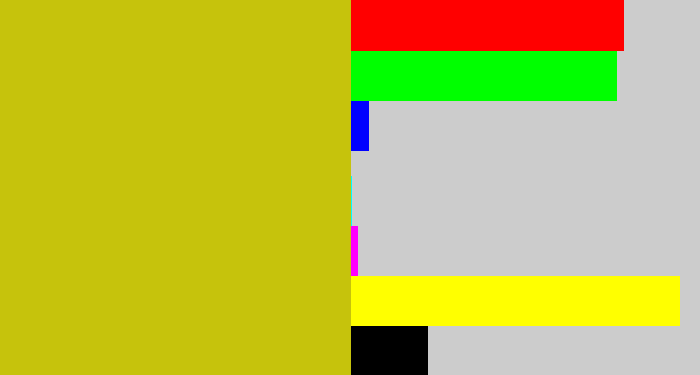 Hex color #c6c30c - vomit yellow
