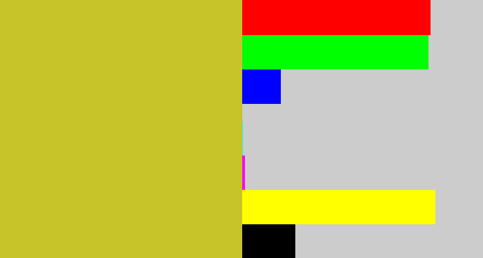 Hex color #c6c428 - puke yellow