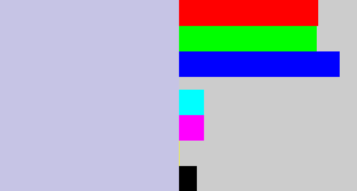 Hex color #c6c4e5 - light blue grey