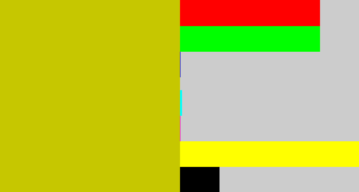 Hex color #c6c700 - ugly yellow