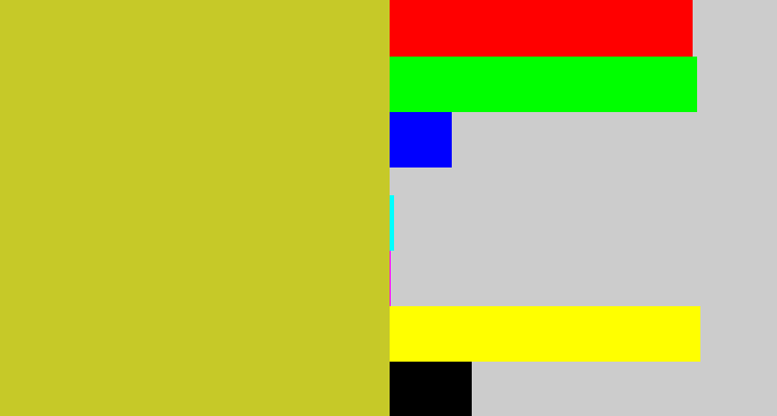 Hex color #c6c928 - puke yellow