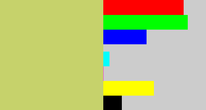 Hex color #c6d26b - greenish beige