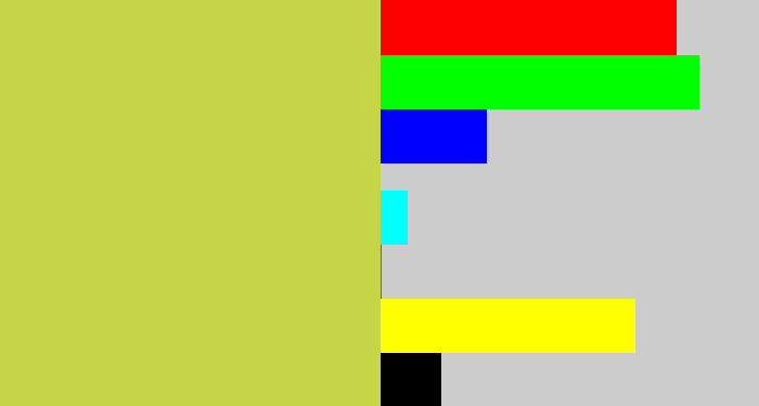 Hex color #c6d547 - sickly yellow