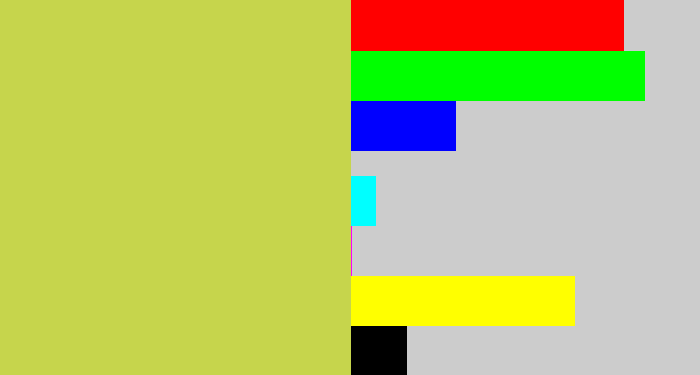 Hex color #c6d54c - sickly yellow