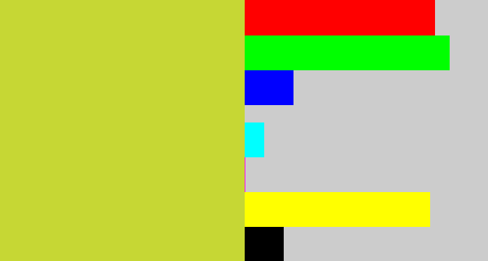 Hex color #c6d734 - sickly yellow