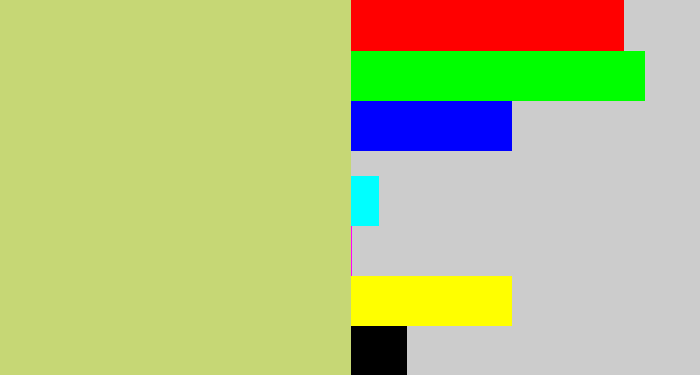 Hex color #c6d775 - greenish beige