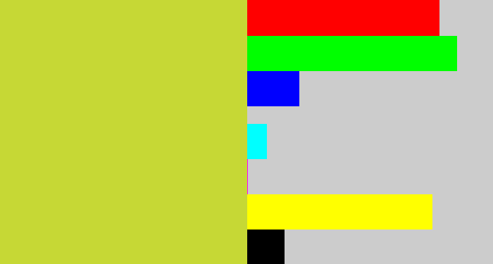 Hex color #c6d835 - sickly yellow