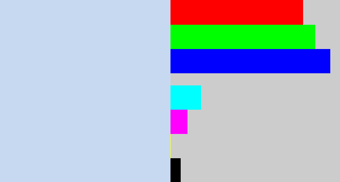Hex color #c6d9f0 - light periwinkle