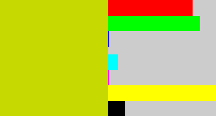 Hex color #c6da01 - green/yellow