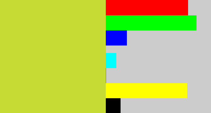 Hex color #c6db33 - sickly yellow