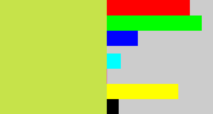 Hex color #c6e34a - yellow/green