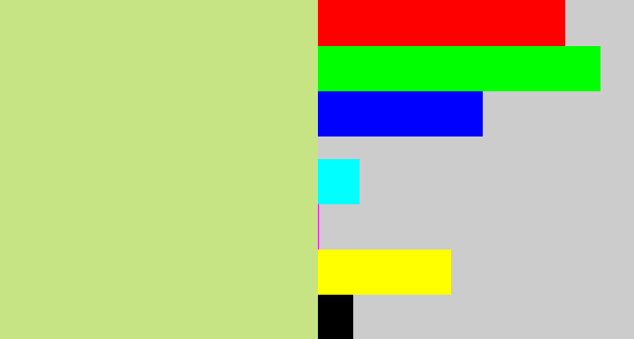 Hex color #c6e484 - greenish beige