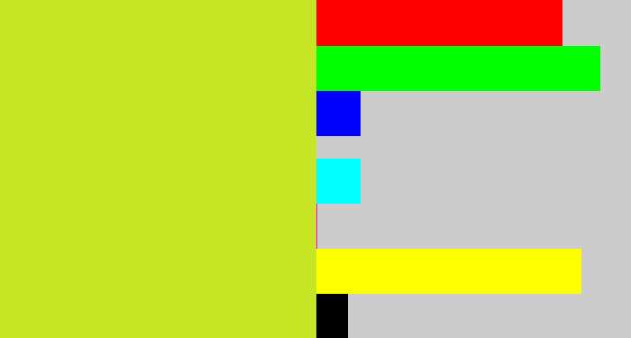 Hex color #c6e524 - sickly yellow
