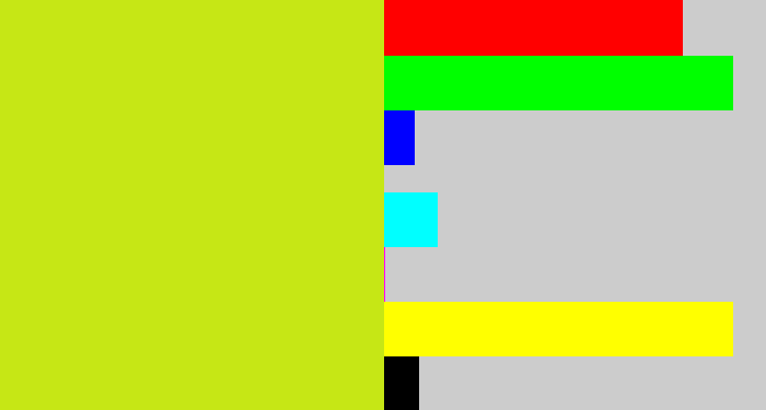 Hex color #c6e715 - chartreuse
