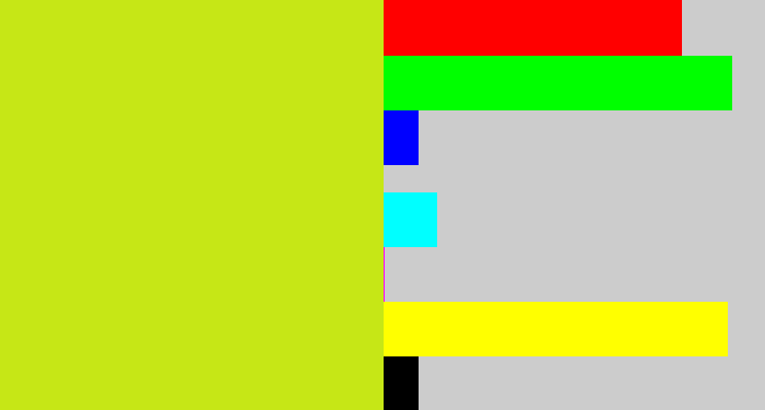 Hex color #c6e716 - chartreuse