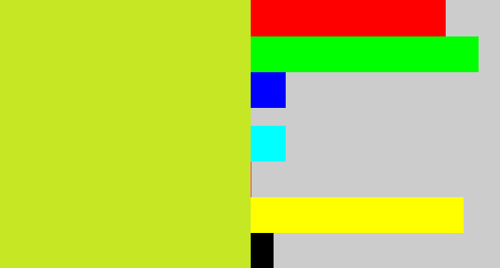 Hex color #c6e723 - sickly yellow