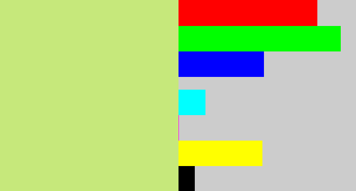 Hex color #c6e87b - light yellow green