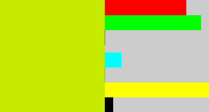 Hex color #c6eb00 - greeny yellow