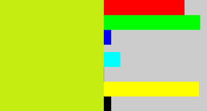 Hex color #c6ed12 - chartreuse