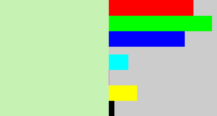 Hex color #c6f2b3 - pale green