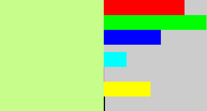 Hex color #c6fd8b - light yellowish green